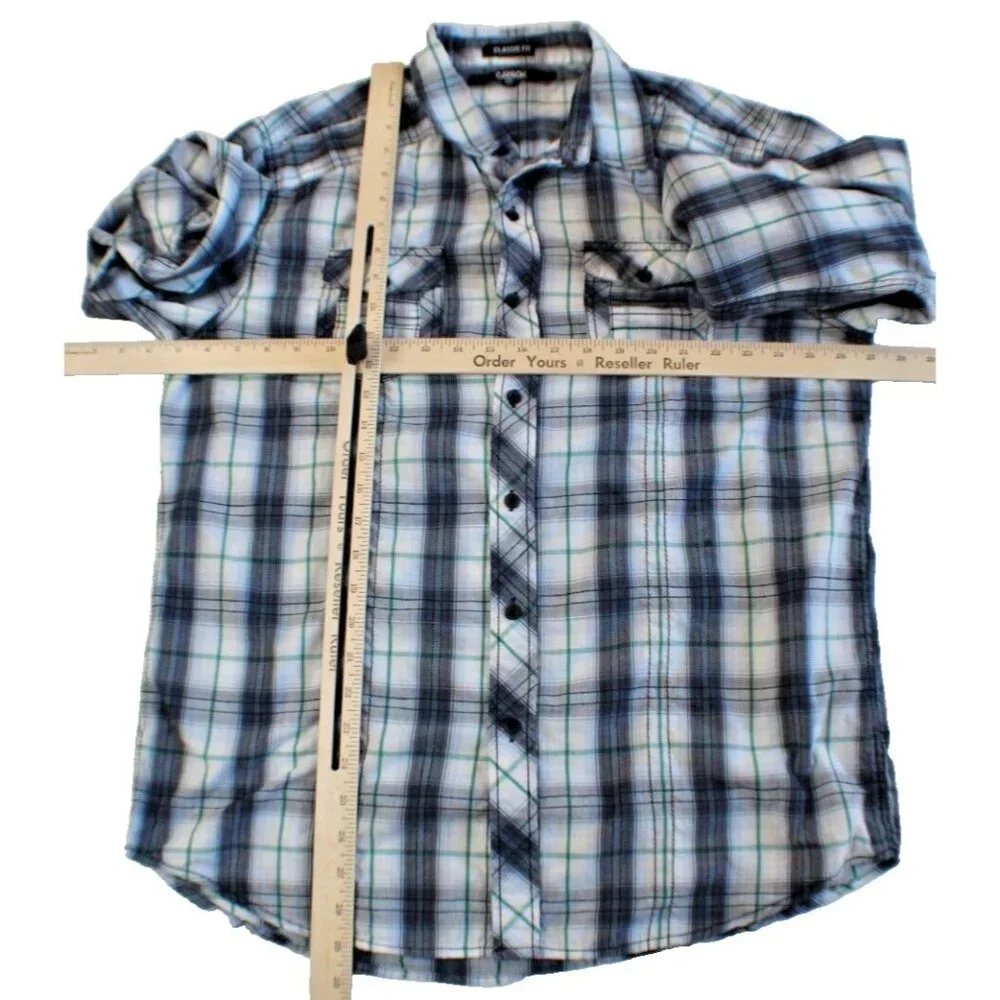 Carbon Classic‎ Fit Button Up Shirt Men's Size L